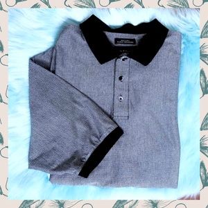⭐️ Croft & Barrow Men’s XL Black & White Houndstooth Knit Polo